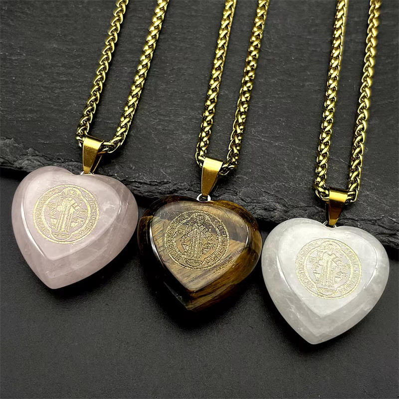 AFAWA Anhänger Halskette, Edelstahl, Gold, Kristall, Unisex - Bild 1