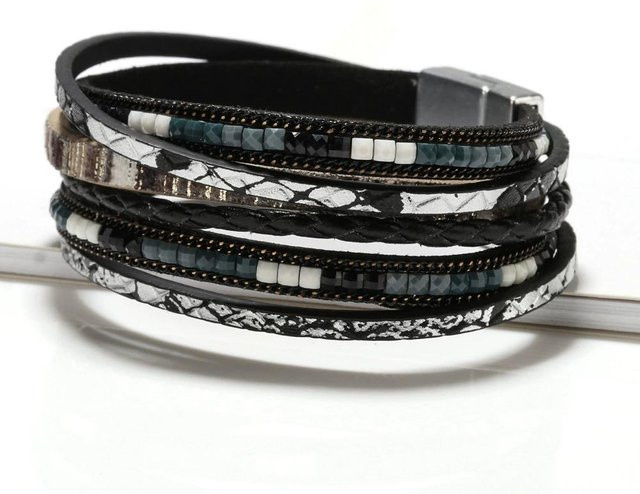Lucky Star Jewelry Armband, Leder, Schwarz, Damen - Bild 1
