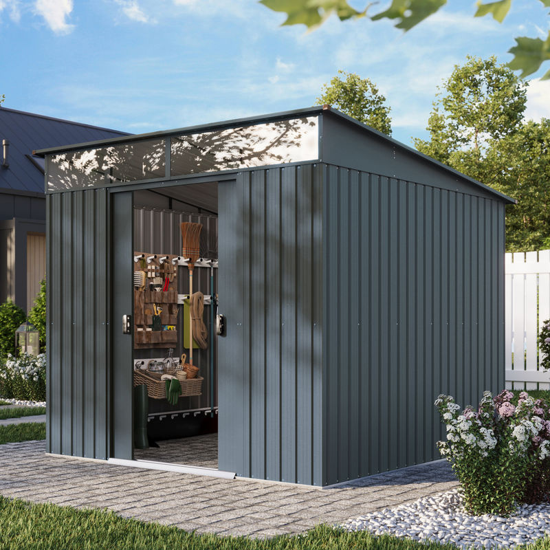 Pergart Gerätehaus Lübeck 88 in Anthrazit matt mit 5,02 m² Stellfläche - Bild 5