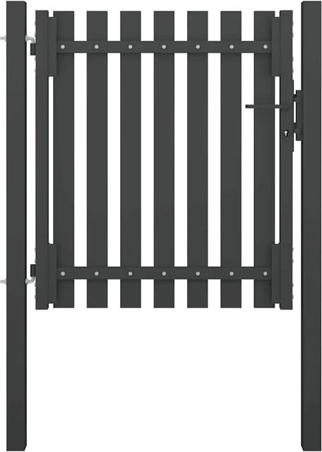 vidaXL Gartentor aus Stahl in Anthrazit, B: 100 cm, H: 125 cm - Bild 1