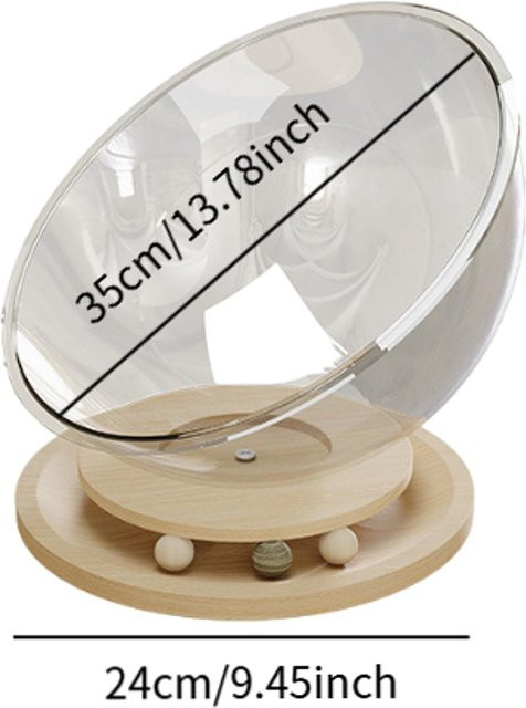 Pawly Raumkapsel-Katzenbett als Katzenhöhle und Hängematte in Transparent mit modernem Design - Bild 1