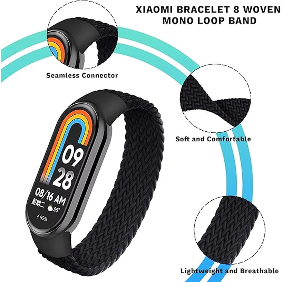 apband Uhrenarmband für Xiaomi Mi Band 9, Geflochtenes Armband, 2er-Pack - Bild 2