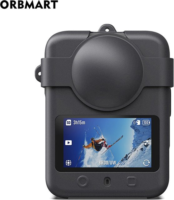 ORBMART Schutzhülle für DJI Osmo 360 mit Objektivschutz aus gehärtetem Glas und Displayschutz, Schwarz - Bild 1