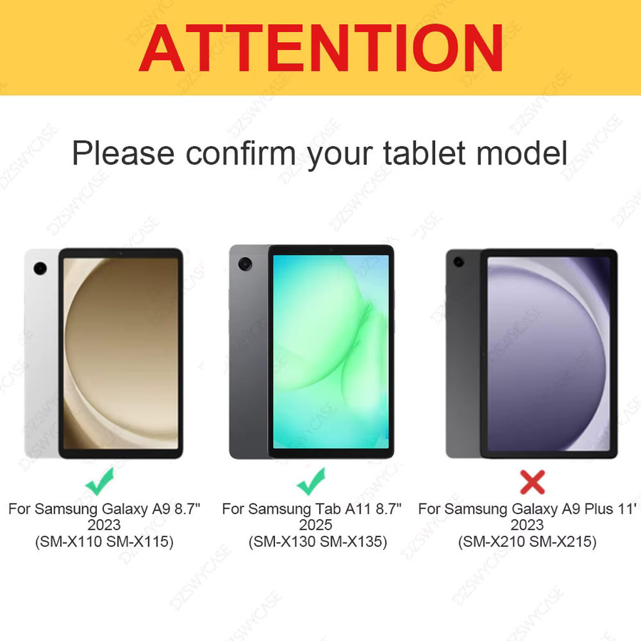 360 Grad drehbare Schutzhülle für Samsung Galaxy Tab A9 und A11 8,7 Zoll in Transparent Pink mit dreifach faltbarer Rückseite und Standfunktion sowie automatischer Schlaf- und Wachfunktion - Bild 2