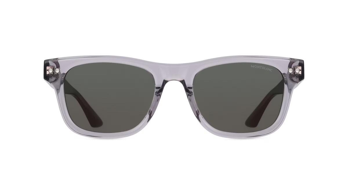 Montblanc MB0254S Sonnenbrille, Vollrand, quadratisch, Kunststoff, grau, Unisex - Bild 1