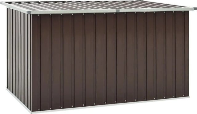 vidaXL Gartenbox aus verzinktem Stahl und Kunststoff, Braun, B/T/H: 171 x 99 x 93 cm - Bild 1