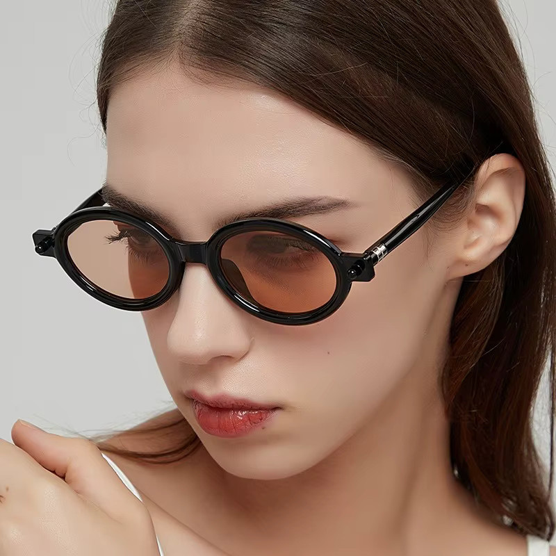 Samjune Sonnenbrille, oval, Vollrand, Kunststoff, unisex, gelb - Bild 4