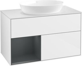 V&B Waschtischunterschrank Finion 100 in Weiß lackiert, B/T/H: 100 x 50,1 x 50,1 cm - Bild 1