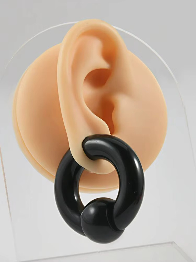 Captive Bead Ring, Acryl, Schwarz, Unisex - Bild 6