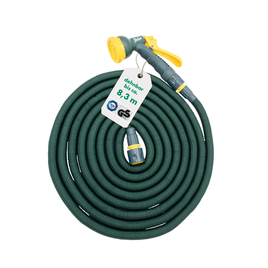 Flexibler Gartenschlauch Steuber in Grün mit Brause und Anschlussstück, 8,3 m Länge, 1/2 Zoll - Bild 2