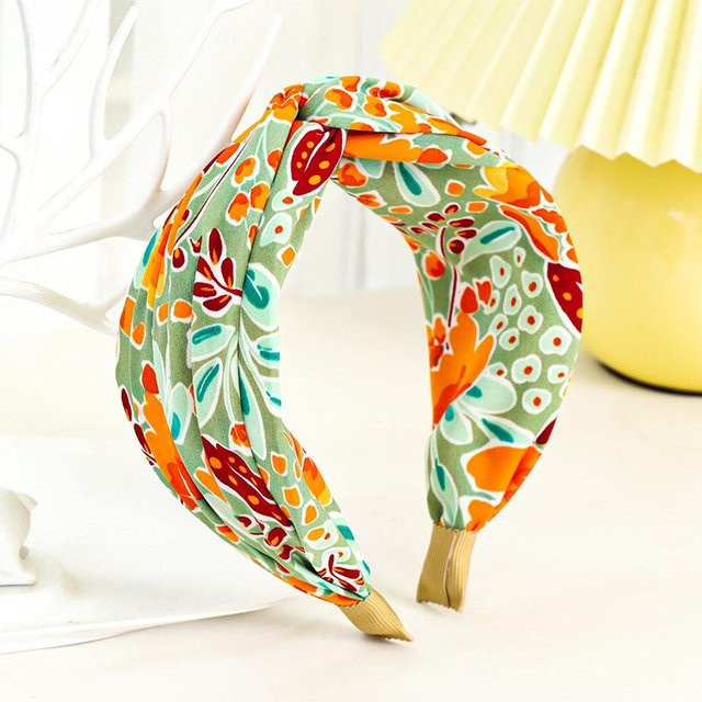 YULIN Stirnband, Blumenmuster, Satin, Damen, Mädchen - Bild 1