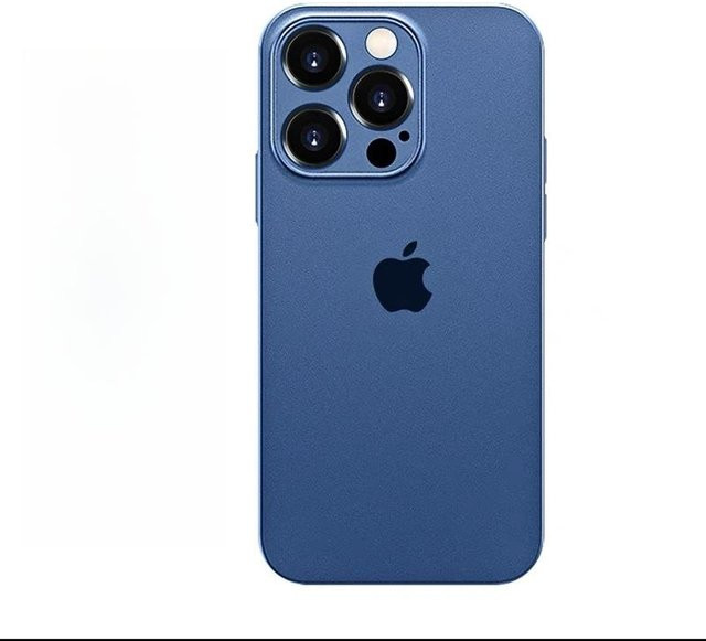 Ultradünne und sturzsichere Handyhülle für Apple iPhone 15 Pro Max, 14, 13 und 13 mini in Transparent Matt mit Rundumschutz und Linsenschutz - Bild 1