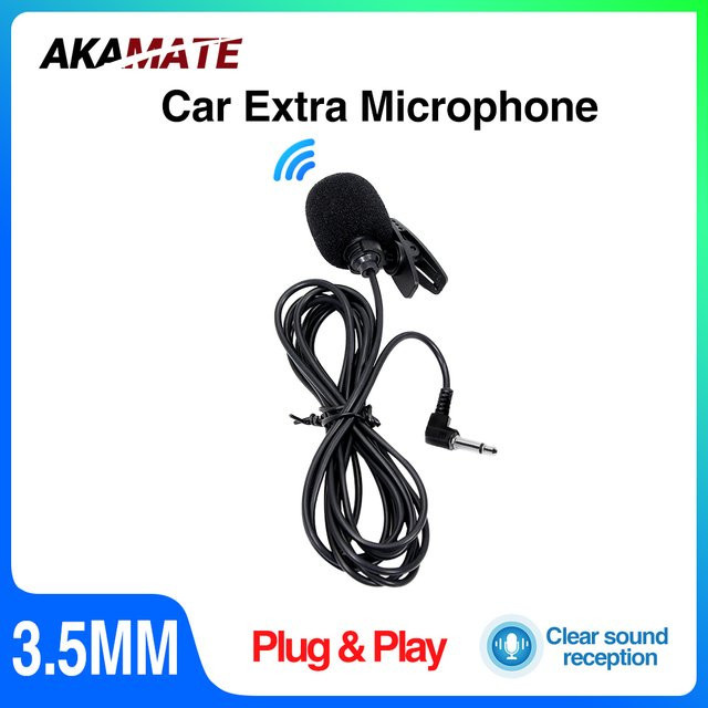 AKAMATE Bluetooth Mikrofon für Autoradio mit 3,5-mm-Schnittstelle in Schwarz - Bild 1