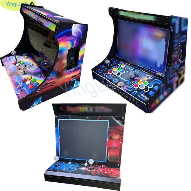 YingLucky Arcade Videospielkonsole Bartop mit LCD-Display, SAGA DX 26800-in-1 Retro-Spiele, Münzprüfer, Joystick und Tasten für TV-Anschluss - Bild 1