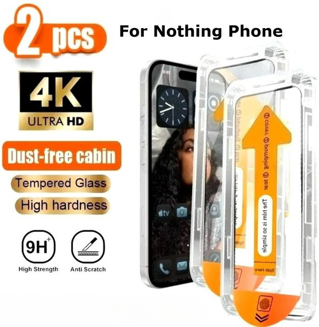 2 Stück Nothing Phone 4a Pro Displayschutz aus gehärtetem Glas, transparent, kratzfest und staubfrei - Bild 1