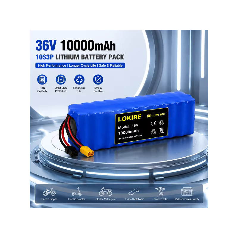 Makita 10S3P 36V 10000mAh Lithium-Ionen-Akkupack in Blau für Elektroroller, E-Bike und Fahrrad mit Smart BMS-Schutz - Bild 2