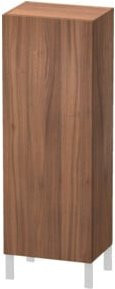 Duravit L-Cube Halbhochschrank in Nussbaum Natur mit Glastür, B: 50 cm, T: 36,3 cm, H: 132 cm - Bild 1