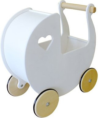 MOOVER Holz-Puppenwagen weiß