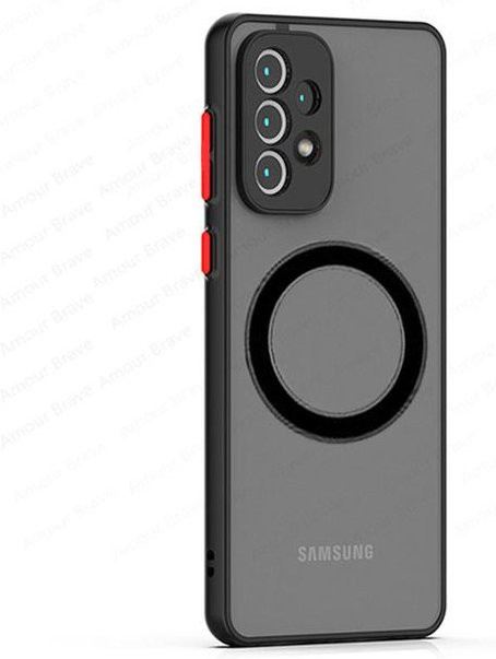 MagSafe kompatibles kabelloses Ladecase für Samsung Galaxy S23 S22 S21 S20 FE A53 A52 A33 A12 A13 Magnetische Schutzhülle in Transparent oder Grau - Bild 1