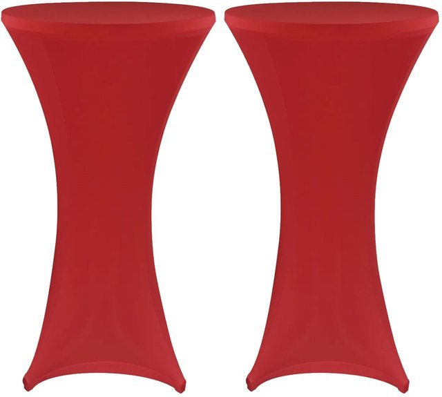 NYVI Stehtischhusse NYVIGala 2er Set elastische Stretchhusse für Stehtische und Bistrotische Farbe: Rot, Durchmesser: 70-75 cm, Höhe: 110-120 cm - Bild 1