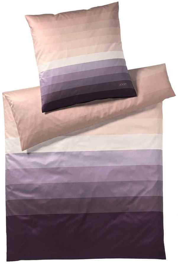 JOOP! Horizon 4100 Bettwäsche-Set aus Mako-Satin mit Bettbezug und Kissenbezug, gestreift, B/H: 135 x 200 cm und 40 x 80 cm - Bild 1