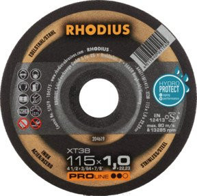 Rhodius PROline XT38 X-LOCK Extradünne Trennscheibe für Metall, Durchmesser: 115 mm, Breite: 1,0 mm, Bohrung: 22,23 mm - Bild 1