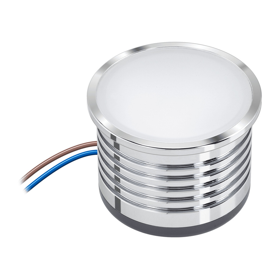 Luxvenum LED-Einbauleuchte eckig in Weiß aus Aluminium und Eisen mit Milchglas, dimmbar, 7W, Höhe: 4,5 cm - Bild 1