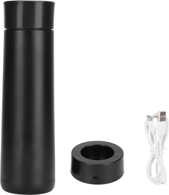 Smarte Wasserflasche von KONNWEI mit Touch-Temperaturanzeige und Zeitgesteuerter Erinnerung in Schwarz - Bild 1