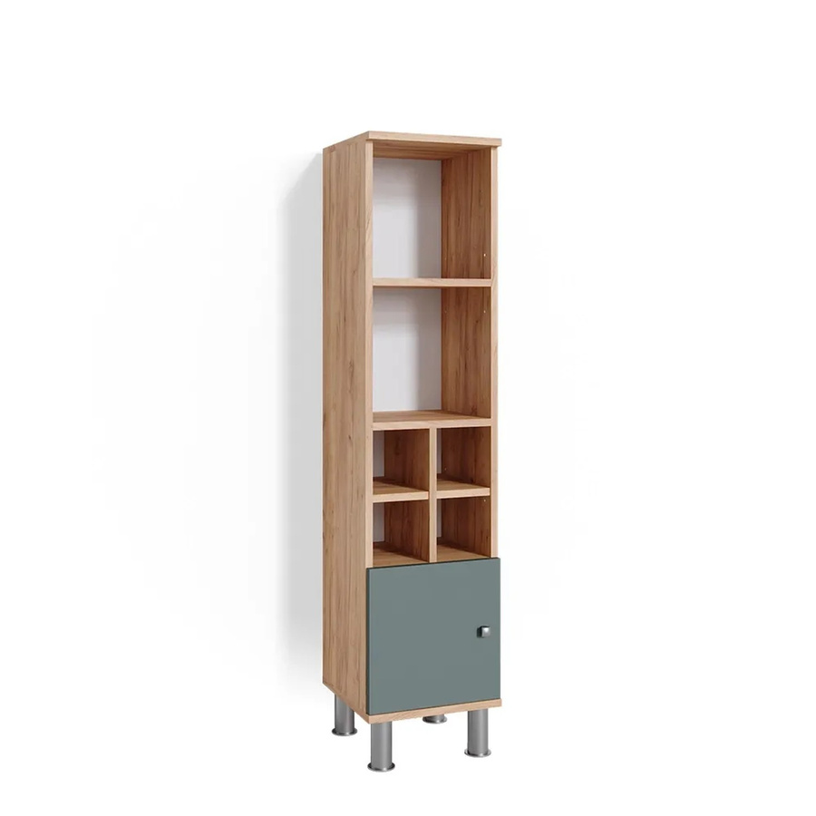 Vicco Midischrank Fynn Badschrank in Eiche Grün/Gold, B/T/H: 30,0 x 30,0 x 130,6 cm - Bild 3