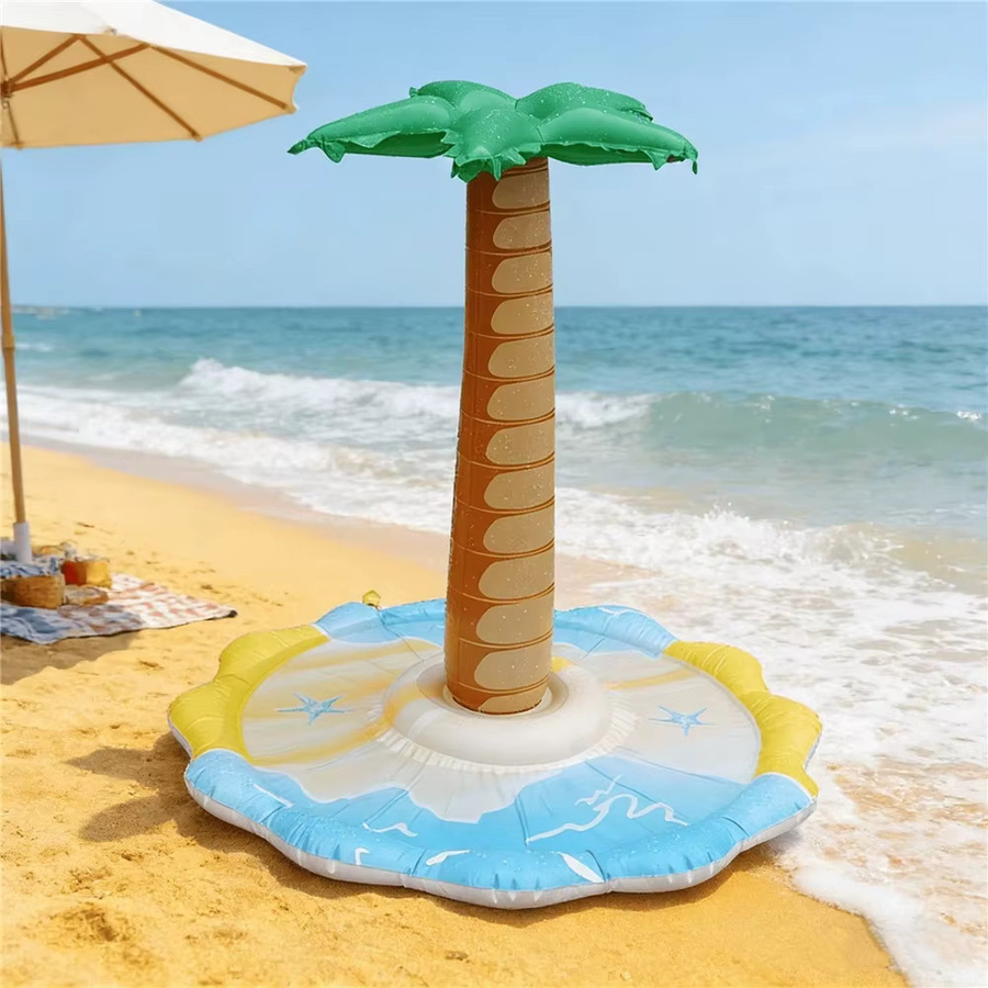 Wonflex Kokosnussbaum-Wassersprühmatte, Wasserspielzeug, PVC, grün, bunt - Bild 2