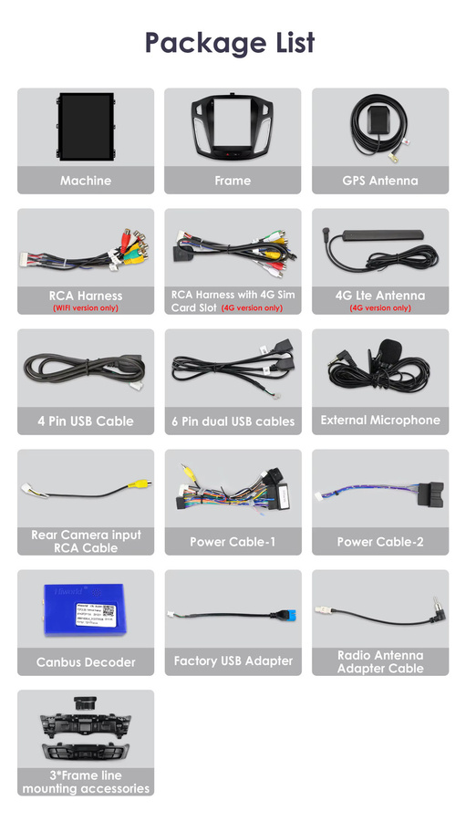 Hizpo Tesla-Style Android Autoradio für Ford Focus 3 Mk 3 (2011-2019) mit 9,7 Zoll Display, Wireless CarPlay, Android Auto, GPS und 4G in Schwarz - Bild 5