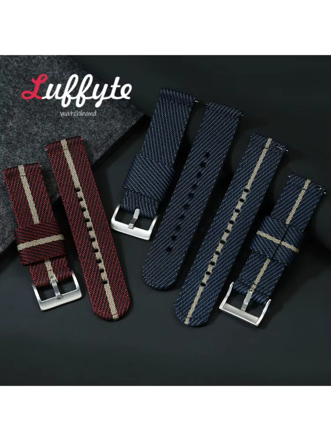 luffyte Uhrenarmband Nylon, 20 mm, 22 mm, Herren und Damen - Bild 2