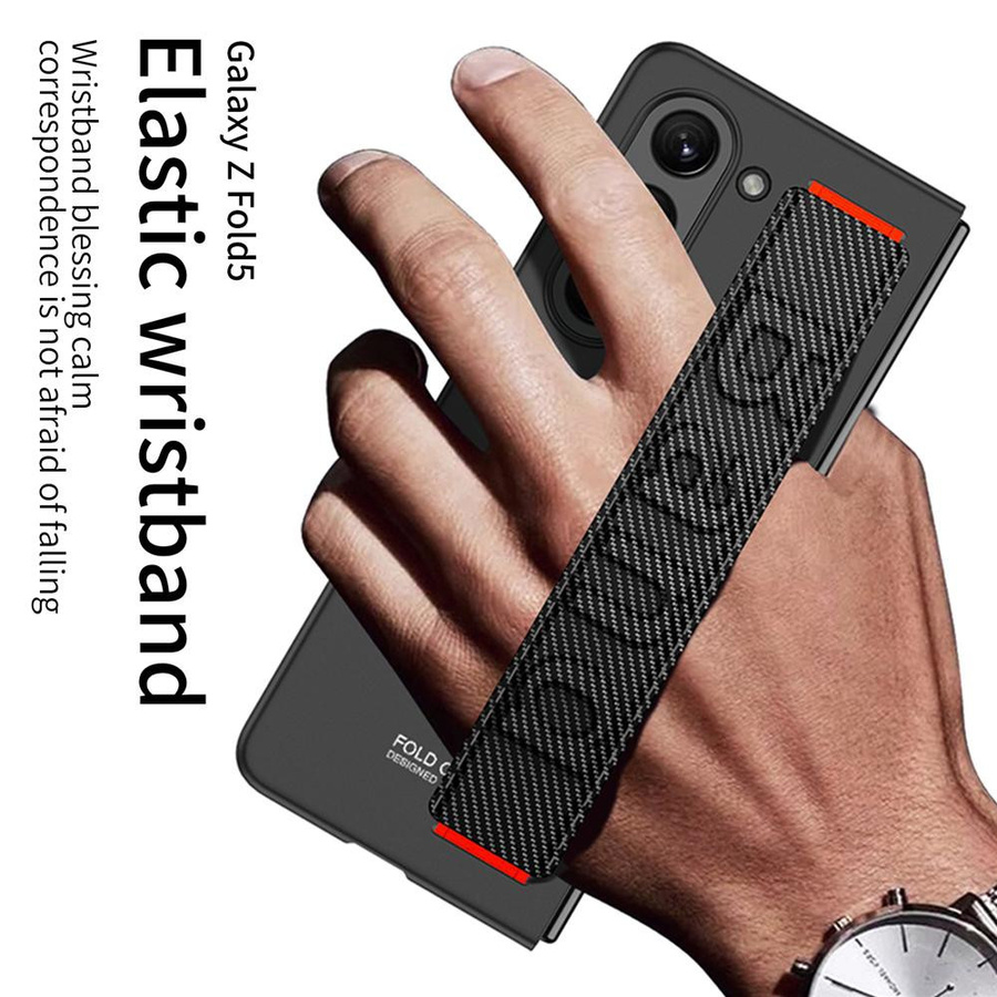 Ultradünne Silikonhülle mit Armband für Samsung Galaxy Z Fold 5 5G inklusive Kameraschutz und Stoßfestigkeit - Bild 4