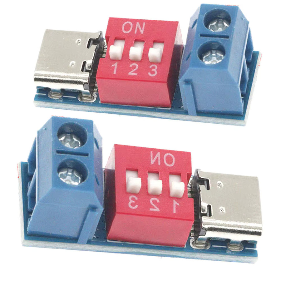 FRHY PD/QC Trigger Board Decoy Modul mit USB-C Typ-C Schnellladung und einstellbarem Spannungsausgang 5-20 V kompatibel mit Stromversorgung 3.0 und QC 4.0 - Bild 2