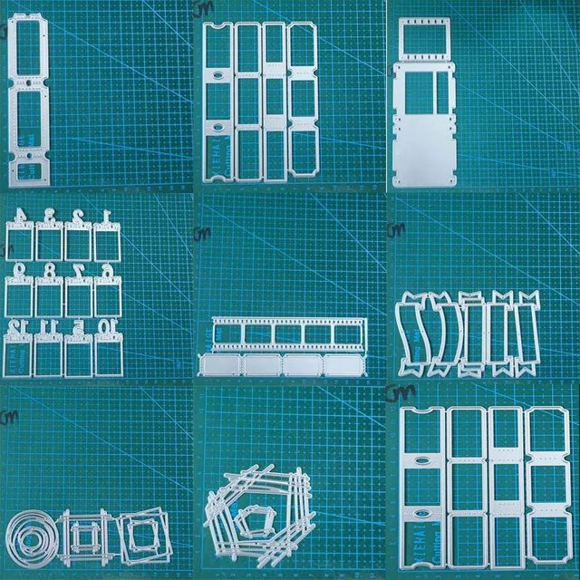 Metall Schneidwerkzeug und Stanzschablone für Scrapbooking und Papierhandwerk in Silber - Bild 1