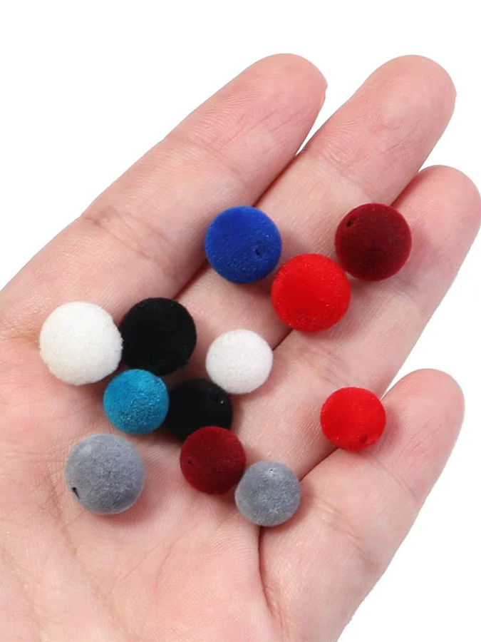 Harz Ball Perlen, Samt Oberfläche, Runde Perlen für Schmuck DIY - Bild 5