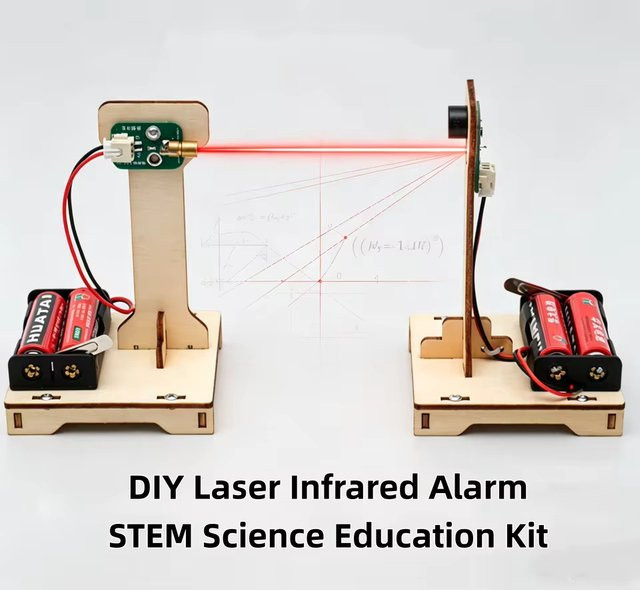 Meade DIY Infrarot-Laser-Alarm Lehrmodell, Holz, Natur / Holzfarben - Bild 1