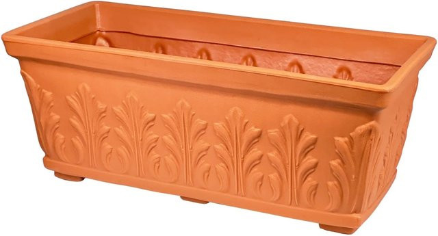 Mein-Pflanztopf Blumentopf Mailand Blumenkasten aus Kunststoff in Terrakotta-Optik, Farbe: Braun, Höhe: 70 cm - Bild 1