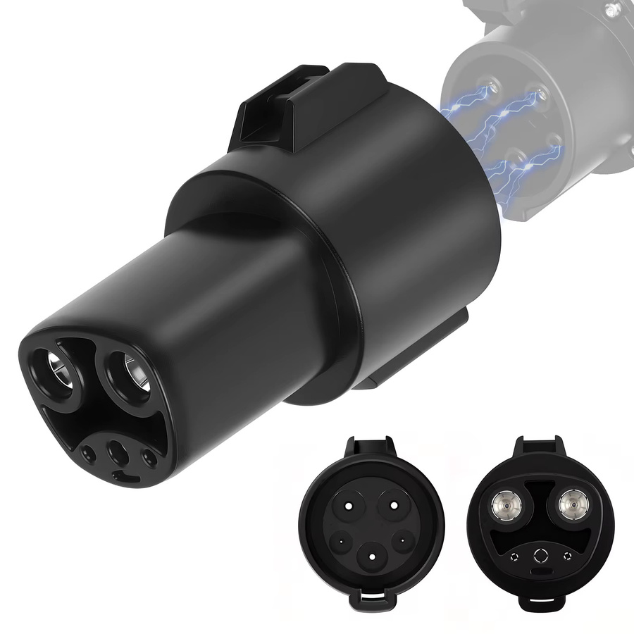 MINESPEED SAE J1772 Ladeadapter für Tesla Model 3 Y S X, 80 Amp 240 V AC Elektrofahrzeug Schnellladegerät Stecker, Schwarz - Bild 2