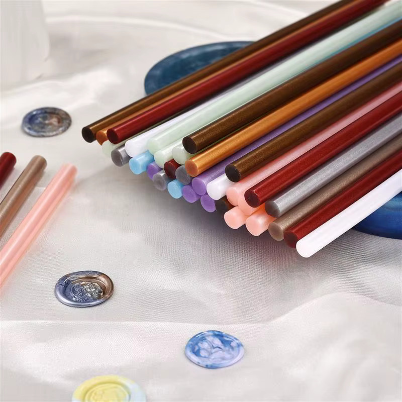 5er-Set Siegelwachs-Stifte in Blau und Multicolour für Heißklebepistolen zur DIY-Dekoration, Länge: 20 cm - Bild 2