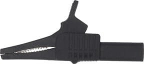 KS Tools Eingangsbuchse auf Krokodilklemme schmal, schwarz, 4,0 mm - Bild 1