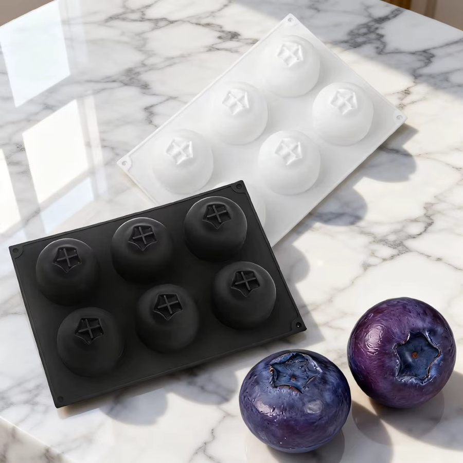 Meibum Backform aus Gummisilikon in Blaubeer-Optik für Mousse, Schokolade und Pudding - Bild 4
