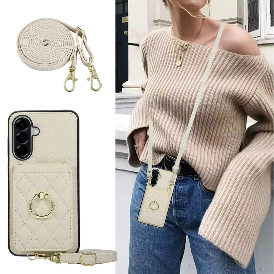 Crossbody Wallet Handyhülle mit Kartenfächern für Samsung Galaxy A-Serie in Rot - Bild 3