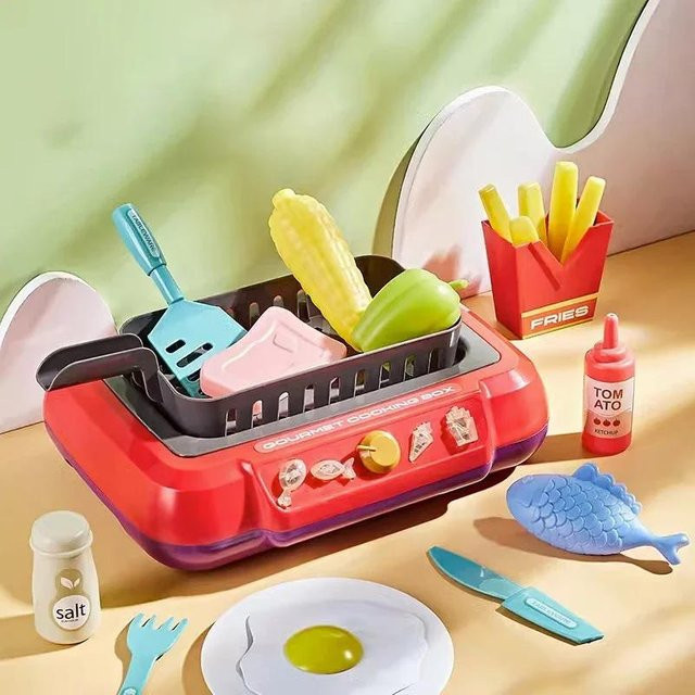 Yiran toy Rollenspiel DIY Küche Kochen Spielzeug, rot, ab 3 Jahre - Bild 1