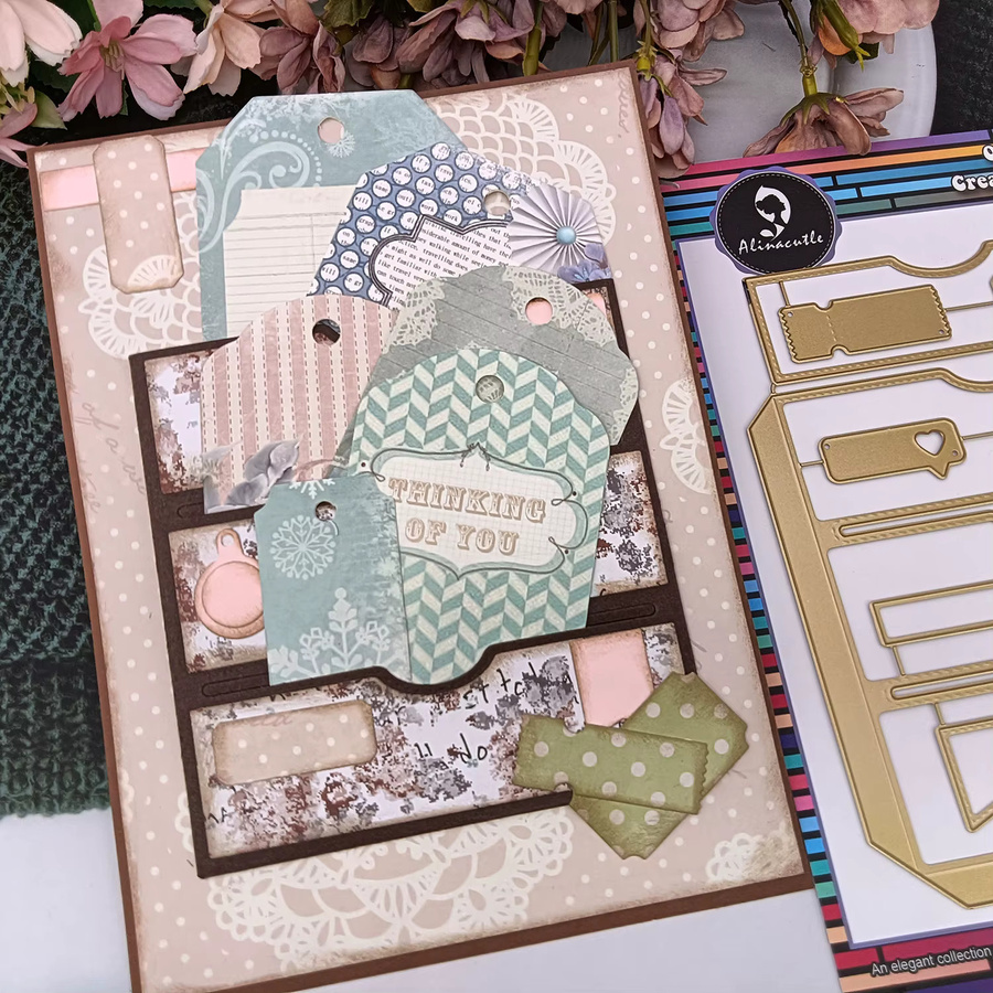 Alinacutle Metall Stanzform Album Tasche für Scrapbooking und DIY Grußkartenherstellung - Bild 3