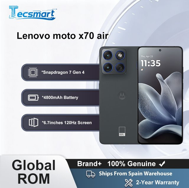 Motorola Edge 70 Smartphone mit Global ROM, Snapdragon 7 Gen 4, 6,7 Zoll 120 Hz Display, 50 MP Hauptkamera und 4800 mAh Akku in Schwarz - Bild 1