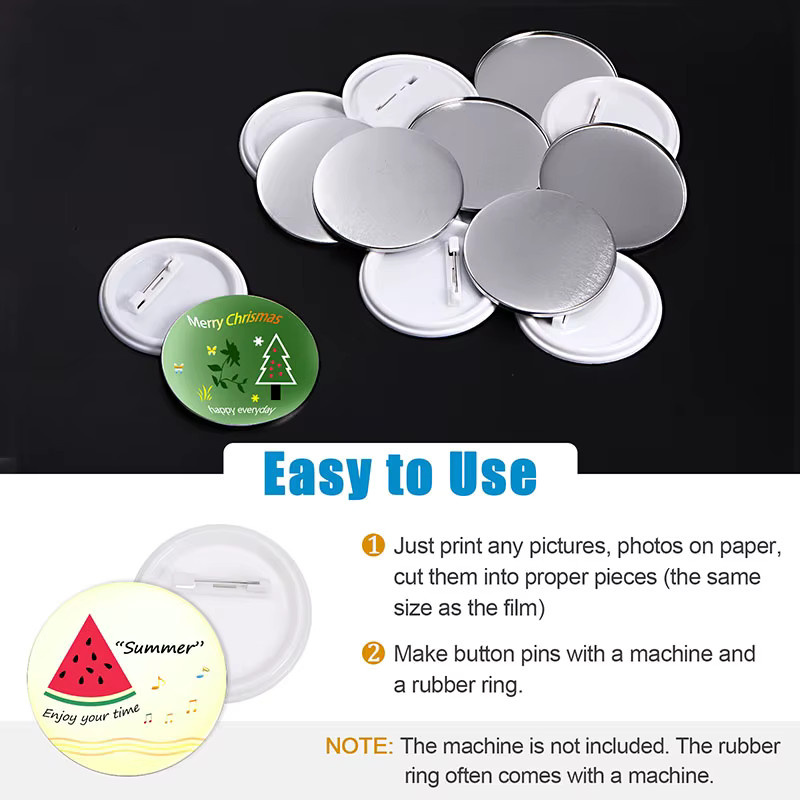 DIY Button Maker Set aus Metall in Silber für die Herstellung von Ansteckpins in den Größen 25mm, 32mm, 37mm, 44mm, 50mm, 58mm und 75mm - Bild 2