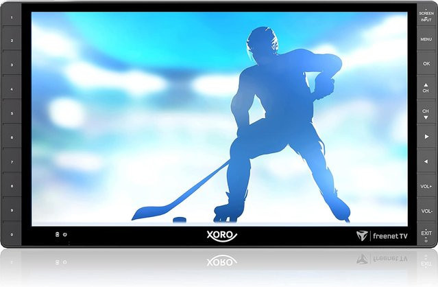 Xoro PTL 1450 V2 Tragbarer 14 Zoll Full HD LCD Fernseher mit DVB-T/T2, Akku und HDMI in Grau - Bild 1