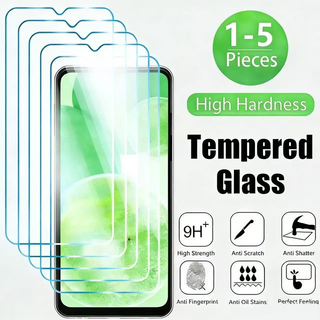 PJPK Displayschutzfolie aus gehärtetem Glas für Samsung Galaxy A13 A14 A21S A33 A34 A51 A52 A53 A54 A72 A73 A52S 5G in Transparent - Bild 1