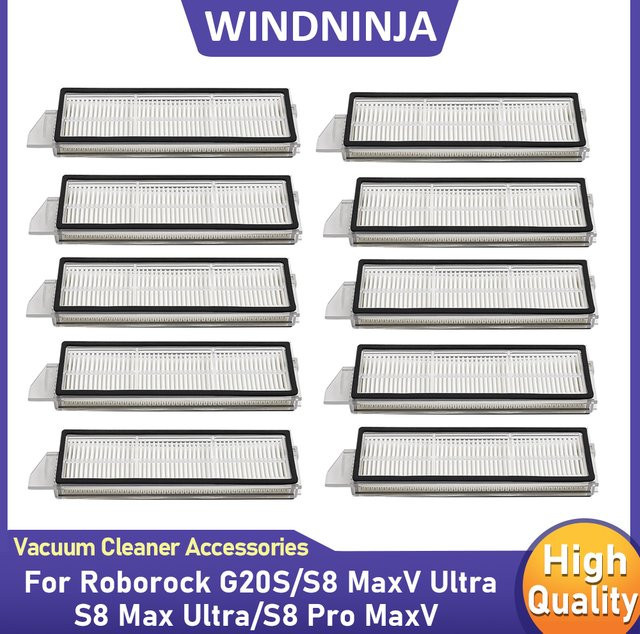 WINDNINJA HEPA-Filter Ersatzset in Weiß kompatibel mit Roborock S8 MaxV Ultra, S8 Max Ultra, G20S und S8 Pro MaxV Roboterstaubsauger - Bild 1